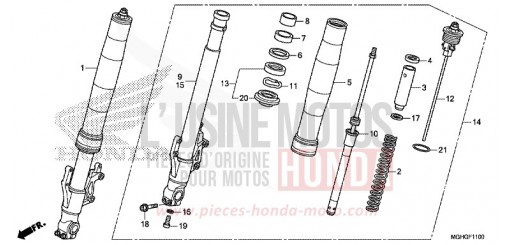 FRONT FORK VFR1200XG de 2016